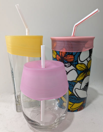 Beverage Bestie Cup Covers fit many different sizes of drinkware and protect you from others potentially adding questionable substances -- they also are great at repelling critters